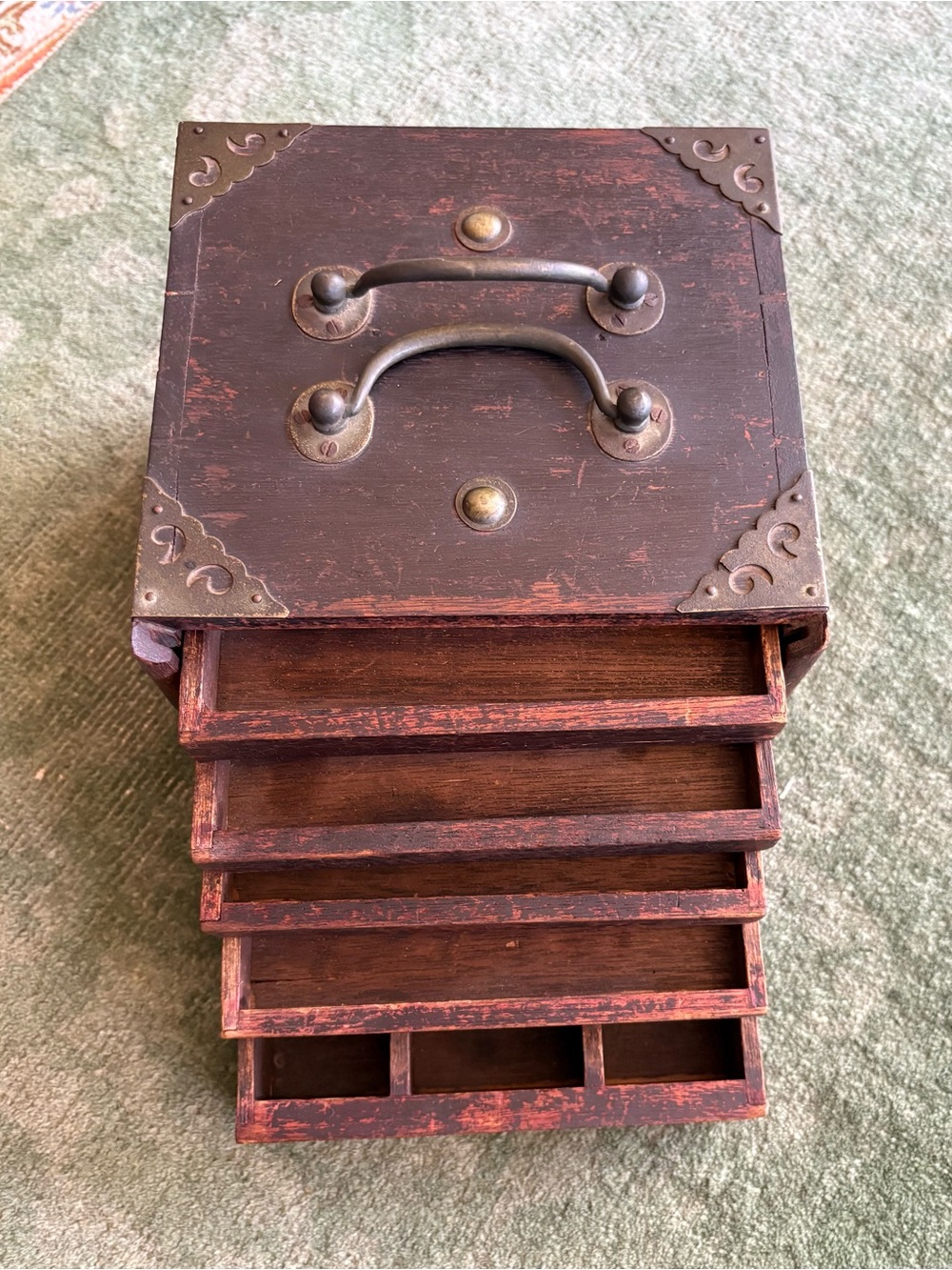 Authentic Antique Chinese MahJong box with drawers